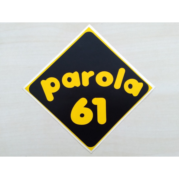 PLAKA 61 STİCKER SİYAH 11x11cm TRABZON PLAKA STİCKER, PAROLA 61 PLAKA ETİKETİ, 61 PLAKA ÇIKARTMASI ürün görseli 1