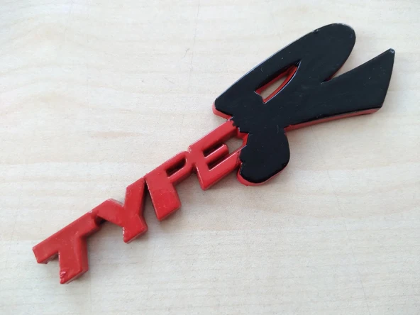 TYPER ARMASI KABARTMA SPORT ARMA KIRMIZI 10x2cm (TYPER LOGOSU) TYPER YAZISI ürün görseli 1