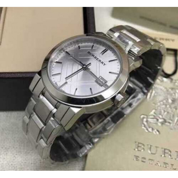 【早い者勝ち】 Burberry シルバー アナログ時計　BU9035 PTTAVM: Burberry BU9035 Bayan Kol Saati