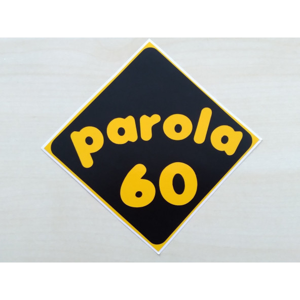 PLAKA 60 STİCKER SİYAH 11x11cm TOKAT PLAKA STİCKER, PAROLA 60 PLAKA ETİKETİ, 60 PLAKA ÇIKARTMASI ürün görseli 1