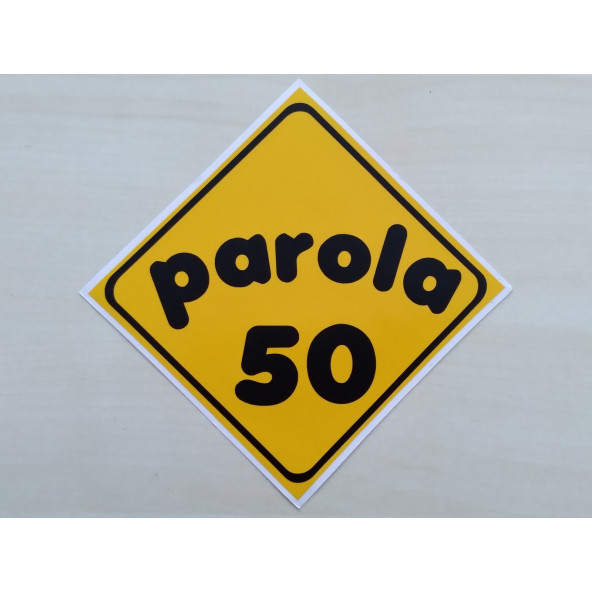 PLAKA 50 STİCKER SARI 11x11cm NEVŞEHİR PLAKA STİCKER, PAROLA 50 PLAKA ETİKETİ, 50 PLAKA ÇIKARTMASI ürün görseli 1
