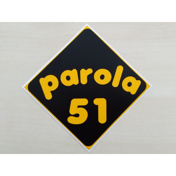 PLAKA 51 STİCKER SİYAH 11x11cm NİĞDE PLAKA STİCKER, PAROLA 51 PLAKA ETİKETİ, 51 PLAKA ÇIKARTMASI ürün görseli 1