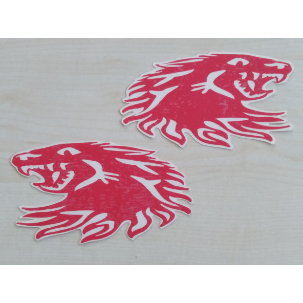 EJDERHA sticker (2Lİ TAKIM) KIRMIZI 11cmx6cm (DRAGON) EJDERHA ETİKETİ ÇIKARTMASI logosu arması ürün görseli 1