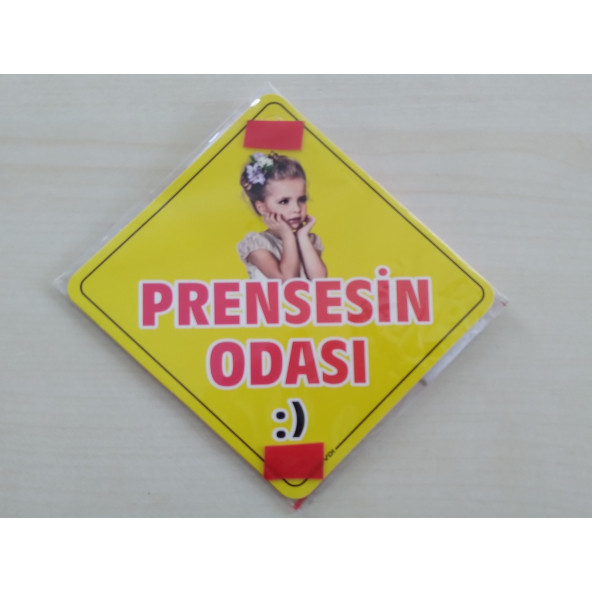 CAM İÇİ SARI DEKOR PLAKA KARE PRENSESİN ODASI (11x11cm) YAPIŞTIRMALI (Dekor Levha) SARI PLAKA ürün görseli 1