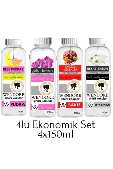 Küre & Tüm Makine Uyumlu Geniş Alan Koku Makinesi Parfümü 4'lü Set - 600 ml ürün görseli 1