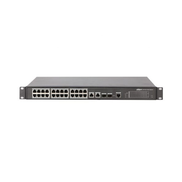 Dahua PFS4226-24ET-360-V3 24 port Poe + 2 Port Gigabit Uplink  + 2 Port SFP Yönetilebilir PoE Switch ürün görseli 1