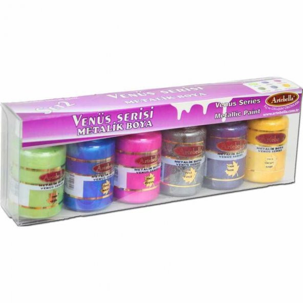Akrilik Boya Metalik Akrilik Boya Artebella Venüs Serisi Metalik Boya 6Lı Set-2 ürün görseli 1