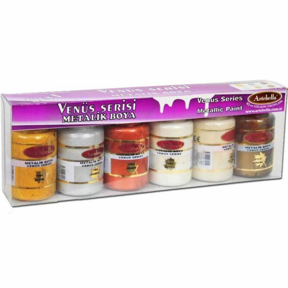 Akrilik Boya Metalik Akrilik Boya Artebella Venüs Serisi Metalik Boya 6Lı Set-1 ürün görseli 1