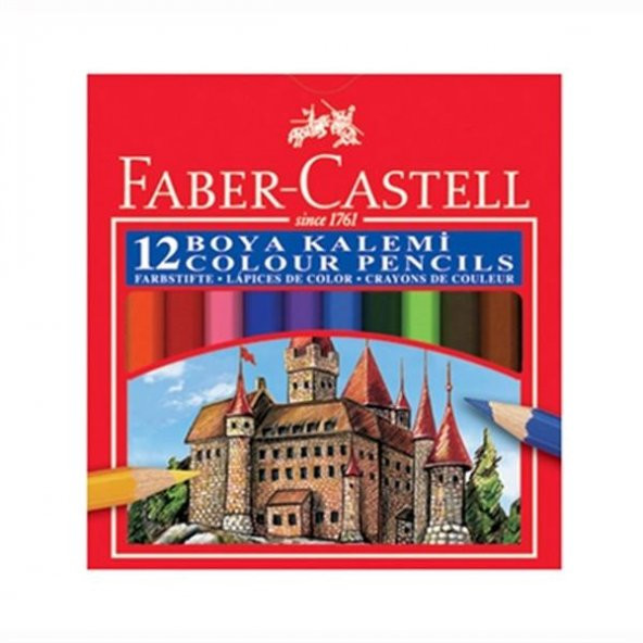Kuru Boya Kalemi 12 Renk Orta Boy Faber Castell Orta Boy Kuru Boya Kalemi 12 Renk ürün görseli 1