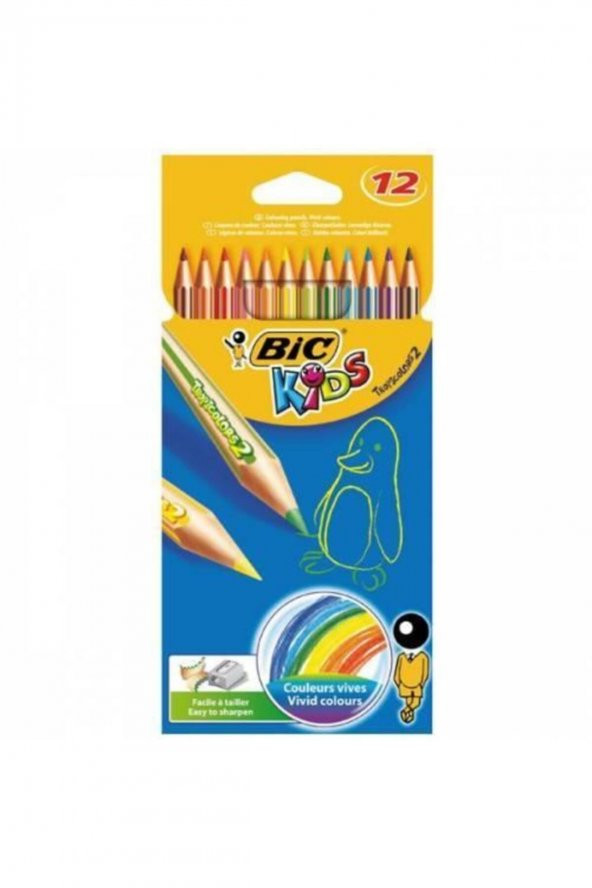 Kuru Boya Tropicolors2 Tam Boy 12 Renk Bic Kuru Boya 12 Renk Tam Boy Karton Kutulu ürün görseli 1