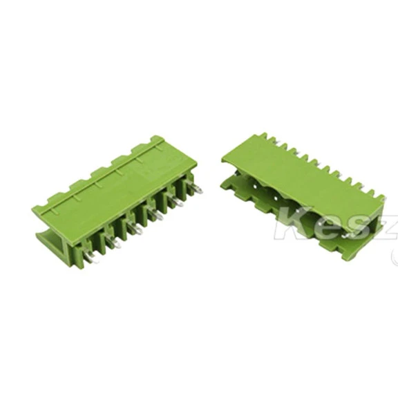 6 Pin Geçmeli Klemens 180' Erkek 5.08mm Yeşil ürün görseli 1