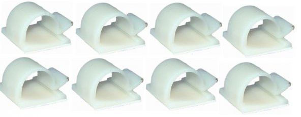 Yapışkanlı Kablo Tutucu Klips 25x25 Beyaz - 10 Adet ürün görseli 1