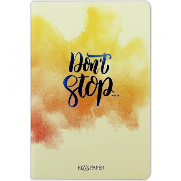 Ela's Paper Watercolor Don’t Stop Çizgisiz Defter ürün görseli 1