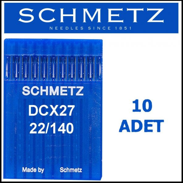 Schmetz Dcx27 Ses Overlok Makinesi İğnesi 22/140 Numara ürün görseli 1