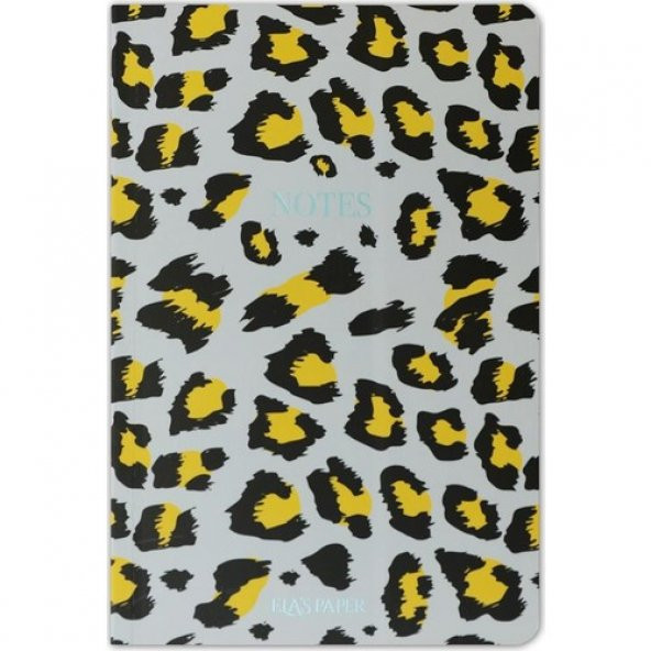 Ela's Paper Leopar Notes Çizgili Defter Gri ürün görseli 1
