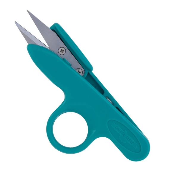FDM Golden Eagle TC-801 Yeşil Parmaklı İplik Temizleme Makası 12 cm Yaylı Plastik Saplı Paslanmaz Çelik Çıt Makas ürün görseli 1