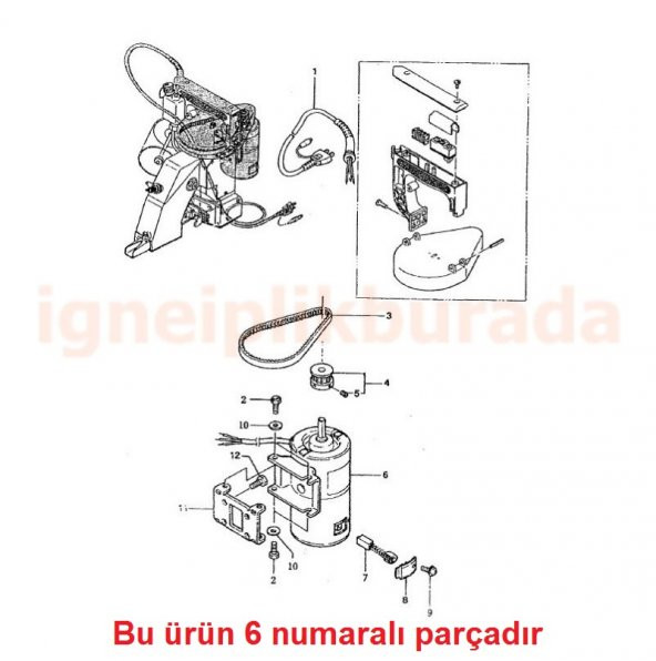 Çuval Ağzı Dikiş Makinesi Motoru - Resim 2