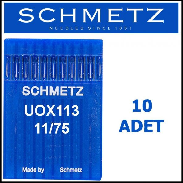 Schmetz Uox113 Kemer Makinesi İğnesi Kısa 11/75  Numara ürün görseli 1