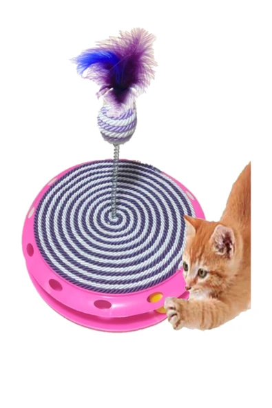 TİNEKE TEK katlı Tırmalama ve kedi oyuncağı MOR ürün görseli 1