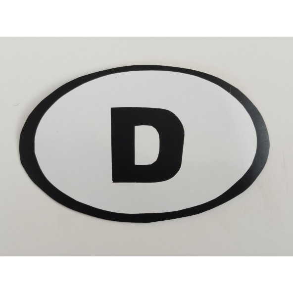 ALMANYA LOGOSU STİCKER (KALIN HARF) 8x6cm - D LOGOSU. D ARMASI. ALMANYA ARMASI. ALMAN LOGO. ALMANYA ETİKETİ. GERMANY ürün görseli 1