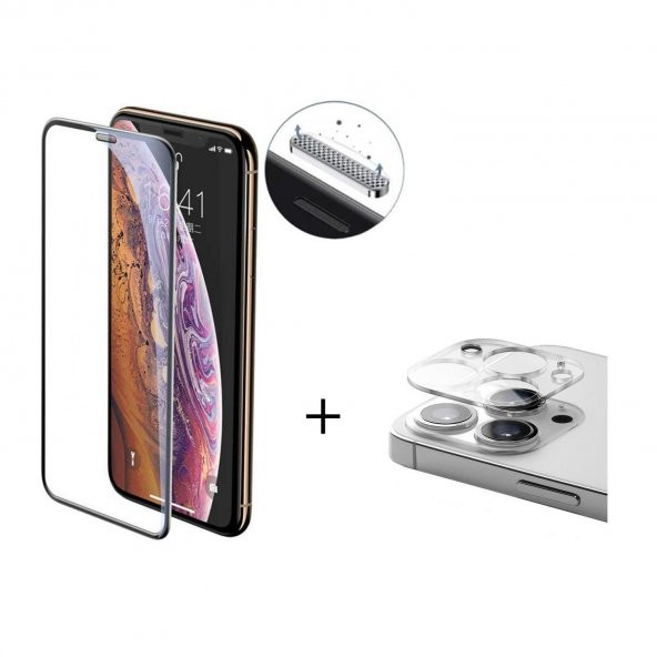 Vendas iPhone 11 Pro Max Rika Serisi Anti-Dust Premium Temperli Cam Ekran Koruyucu + Kamera Lens Koruyucu ürün görseli 1