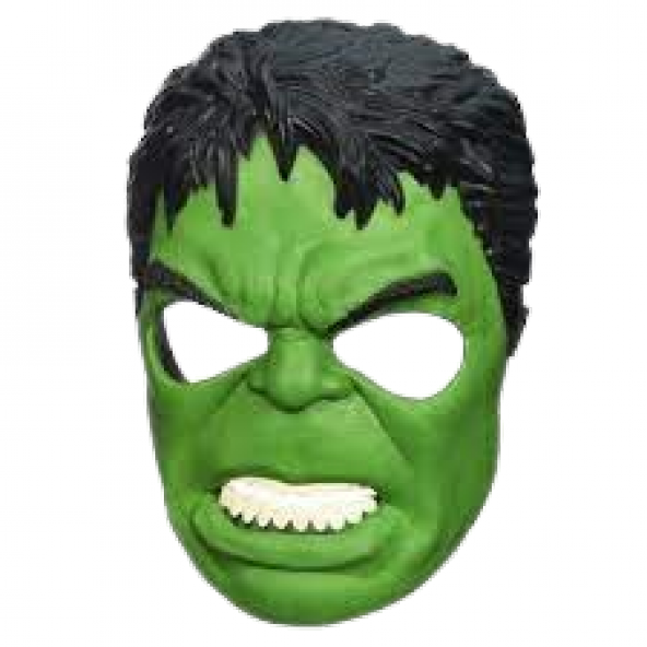 HULK MASKE KOYU YEŞİL 16X24CM ürün görseli 1