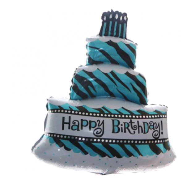 FOLYO BALON HAPPY BİRTHDAY 3 KAT PASTA YEŞİL 80 X 58CM DÜ 30 ürün görseli 1