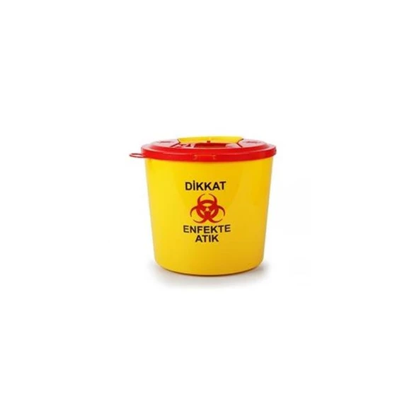 Omnisoft Tıbbi Atık Plastik Çöp Kovası 1.3 lt ürün görseli 1