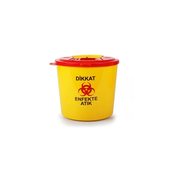 Omnisoft Tıbbi Atık Plastik Çöp Kovası 5 lt ürün görseli 1