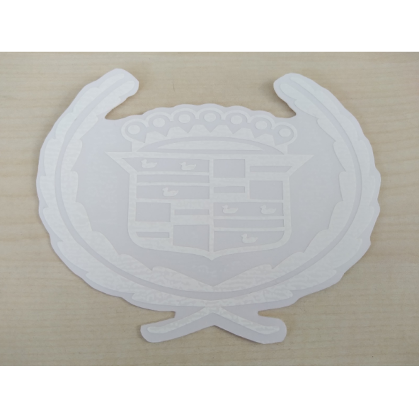 CADİLLAC TAÇ ARMA STİCKER Beyaz 13x9,5cm - ROYAL TAÇ STİCKER, ROYAL TAÇ ARMASI, ETİKETİ, ÇIKARTMASI ürün görseli 1
