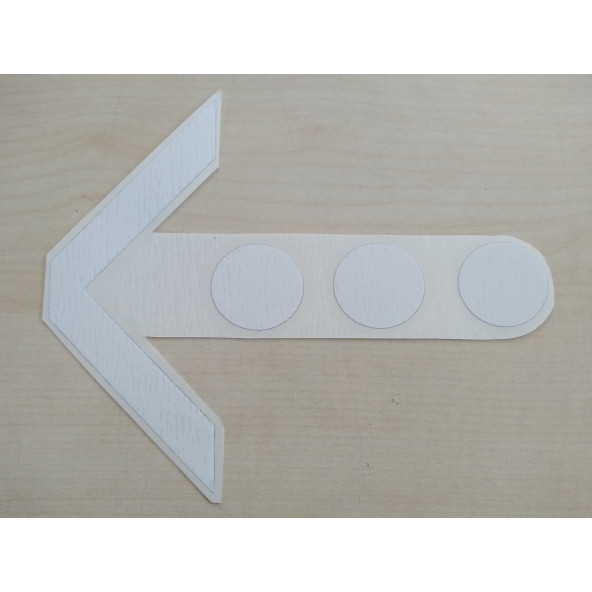 OK İŞARETİ STİCKER BEYAZ 15x12cm SAĞ SOL YÖN STİCKER ETİKETİ ÇIKARTMASI ürün görseli 1