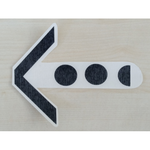 OK İŞARETİ STİCKER SİYAH 15x12cm SAĞ SOL YÖN STİCKER ETİKETİ ÇIKARTMASI ürün görseli 1
