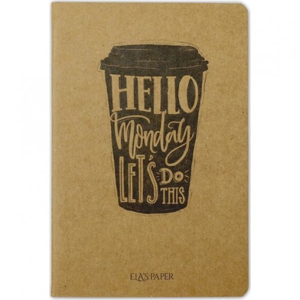 Ela's Paper Hello Monday Coffee Çizgisiz Defter ürün görseli 1