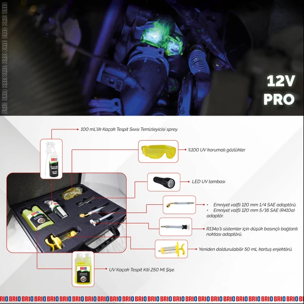 Brio Klima Uv Kaçak Tespit Kiti 12 V Pro - Resim 4