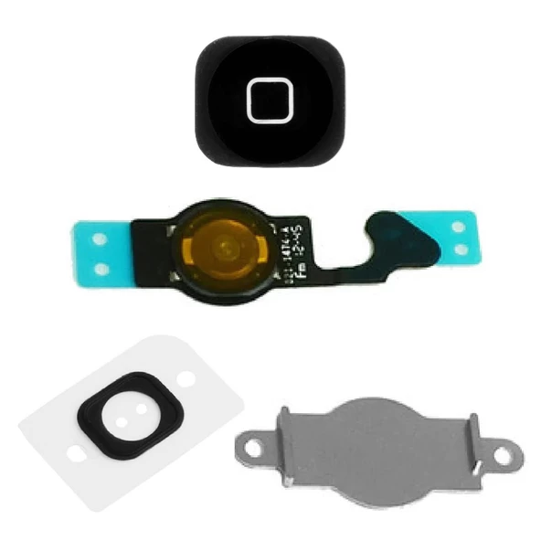iPhone 5 Home Tuş Orta Tuş Film Flex Buton Set - Siyah ürün görseli 1