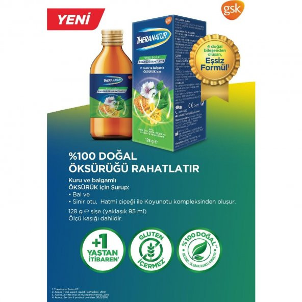 Theranatur Bitkisel Şurup 128 gr 8681291003295 - Resim 3