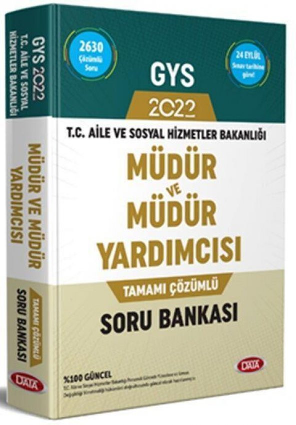T.C. Aile ve Sosyal Hizmet Bakanlığı GYS Müdür ve Müdür Yardımcısı Tamamı Çözümlü Soru Bankası Data ürün görseli 1