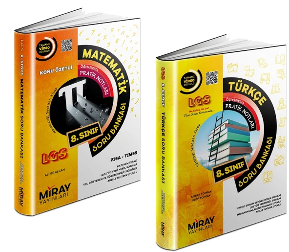 Miray 2024 8. Sınıf Lgs Matematik + Türkçe Soru Seti 2 Kitap ürün görseli 1
