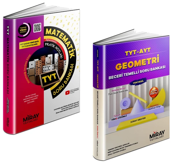 Miray 2024 Tyt Matematik + Geometri Soru Bankası Seti 2 Kitap ürün görseli 1