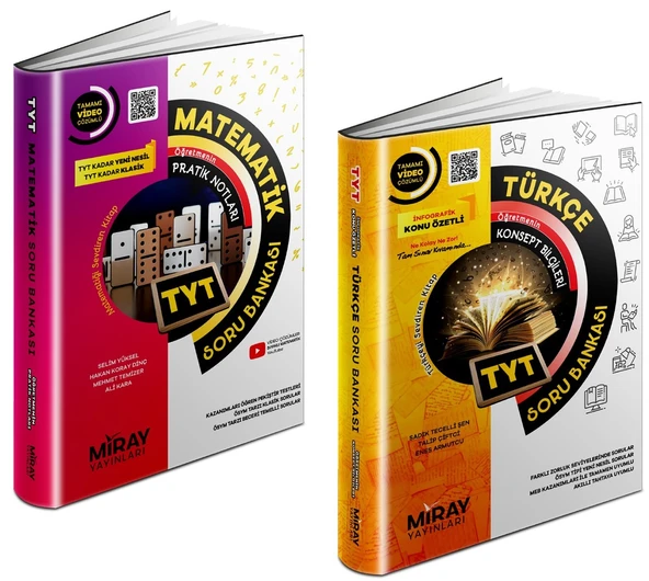 Miray 2024 Tyt Matematik + Türkçe Soru Bankası Seti 2 Kitap ürün görseli 1