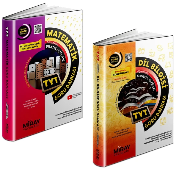 Miray 2024 Tyt Matematik + Dil Bilgisi Soru Bankası Seti 2 Kitap ürün görseli 1