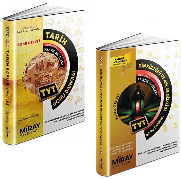 Miray 2024 Tyt Tarih + Din Kültürü Soru Bankası Seti 2 Kitap ürün görseli 1