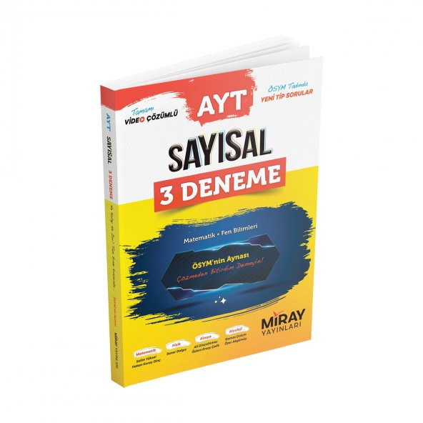 Miray Ayt Sayısal 3 Deneme Matematik-Fen Bilimleri 2023 ürün görseli 1