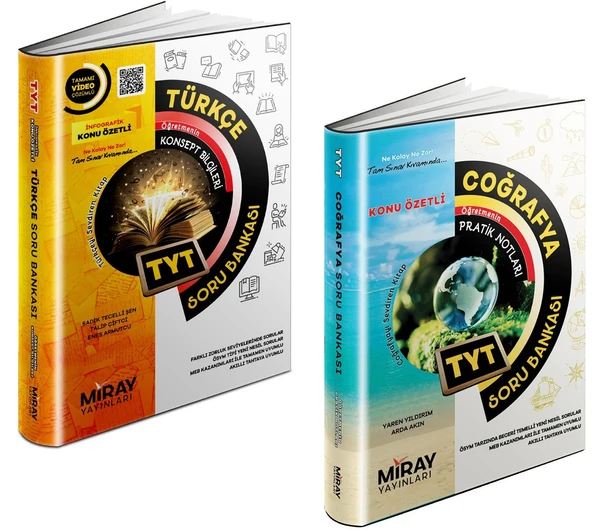 Miray 2024 Tyt Türkçe + Coğrafya Soru Bankası Seti 2 Kitap ürün görseli 1