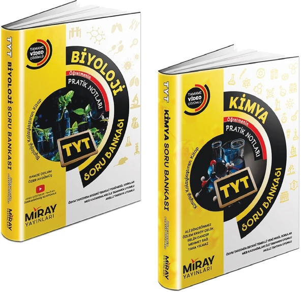 Miray 2024 Tyt Biyoloji + Kimya Soru Bankası Seti 2 Kitap ürün görseli 1