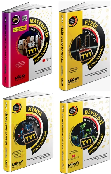 Miray 2024 Tyt Matematik + Fizik + Kimya + Biyoloji Soru Seti 4 Kitap ürün görseli 1