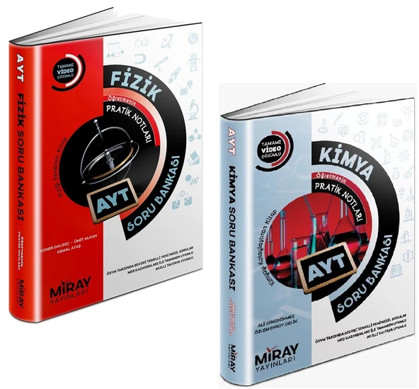 Miray 2024 Ayt Fizik + Kimya Soru Bankası Seti 2 Kitap ürün görseli 1