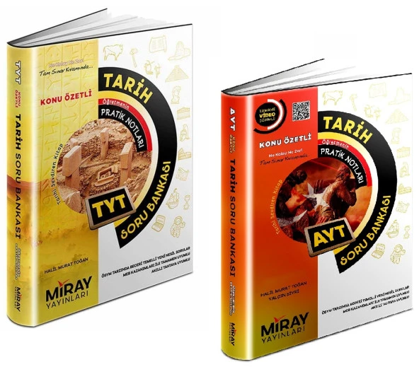 Miray 2024 Tyt Ayt Tarih Soru Bankası Seti 2 Kitap ürün görseli 1