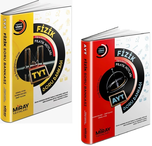 Miray 2024 Tyt Ayt Fizik Soru Bankası Seti 2 Kitap ürün görseli 1