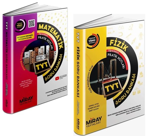 Miray 2024 Tyt Matematik + Fizik Soru Bankası Seti 2 Kitap ürün görseli 1